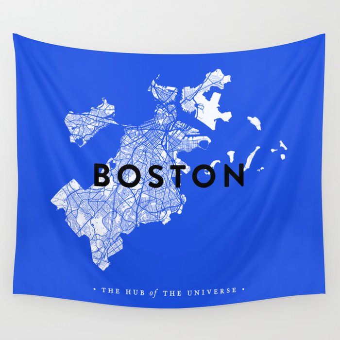 Boston Map Wall Tapestry