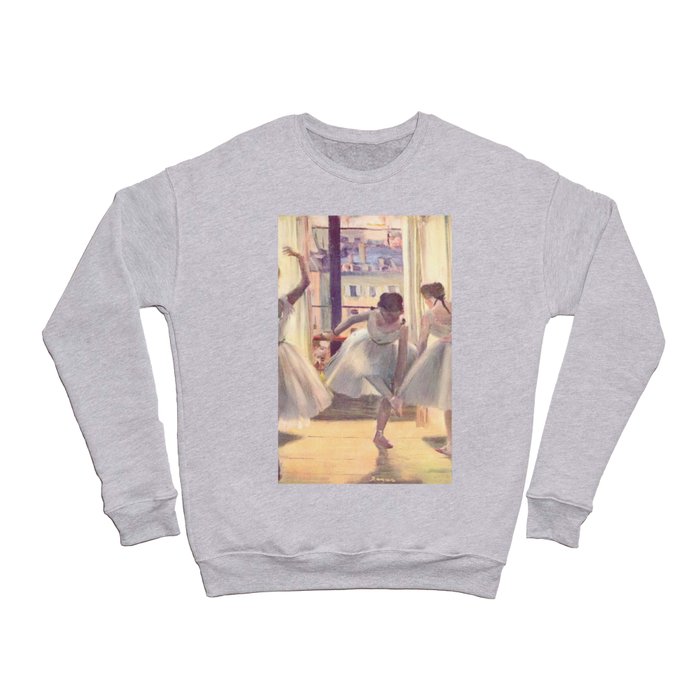Degas : Three Dancers in an Exercise Hall 1880 lightened Crewneck Sweatshirt