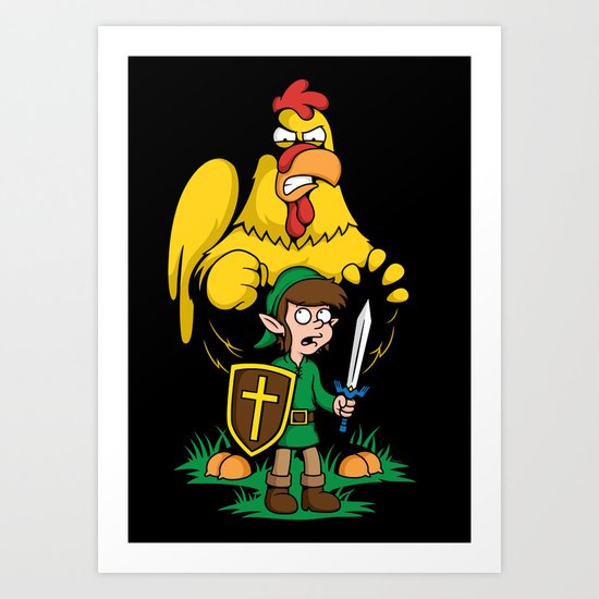 The Legend of Ernie (dark background) Art Print