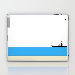 The Great Escape - Modern Beach House Kayak Art Laptop Skin