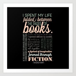 Folded Between the Pages of Books - Pastel Art Print