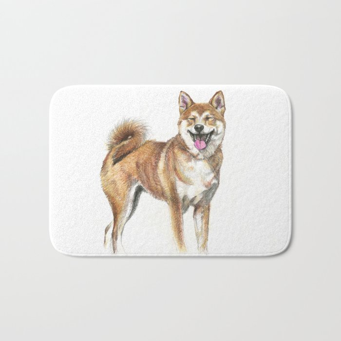 Shiba Inu Coffee Bath Mat