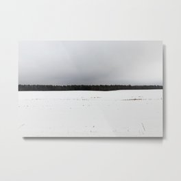 cloudy winter landscape Metal Print