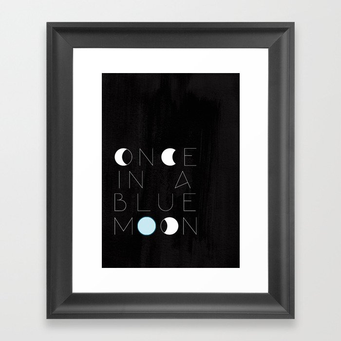 Once In A Blue Moon Framed Art Print