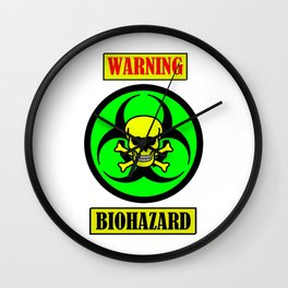 Biohazard Warning Wall Clock