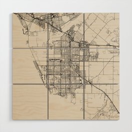 Oxnard, California - City Map Poster Wood Wall Art
