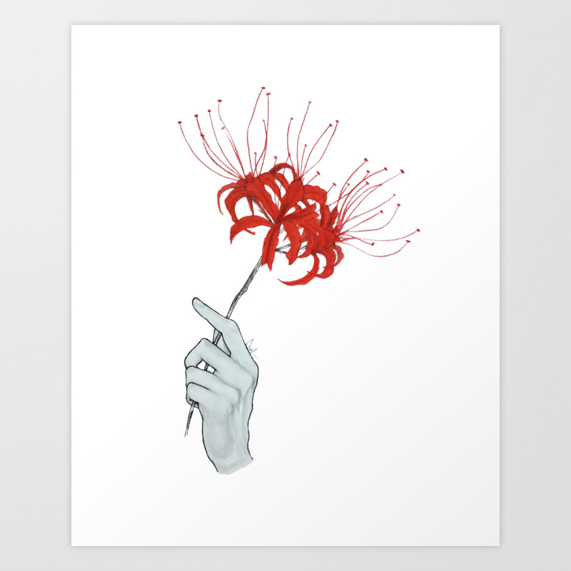 Red Spider Lily Art Print by Amy Mcnab | Society6