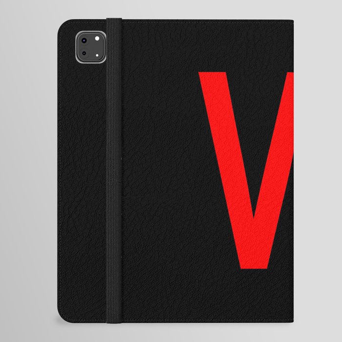 LETTER W (RED-BLACK) iPad Folio Case