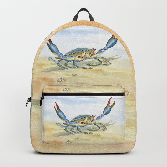 Colorful Blue Crab 2 Backpack