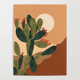 Prickly Pear Cactus Poster