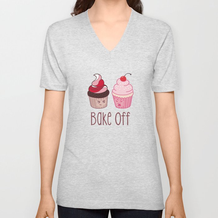 Bake Off Cupcake Wars V Neck T Shirt