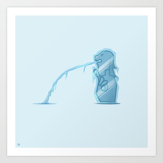 Merlion (Singapore) - illustration Art Print