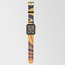 The orange, dark blue and yellow colored pattern. Apple Watch Band