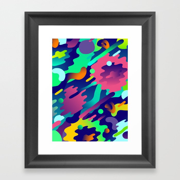 Splash Pattern Framed Art Print