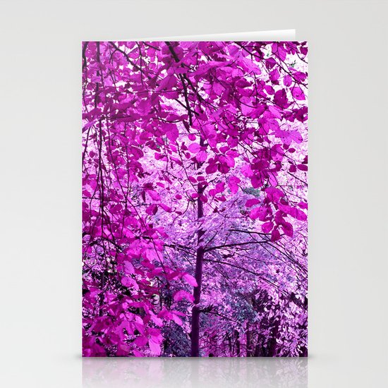 purple forest II Stationery Cards