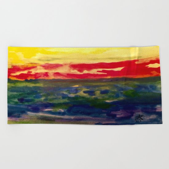 My Starry Sunset Beach Towel
