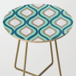 Optical Waves – Teal & Turquoise Side Table