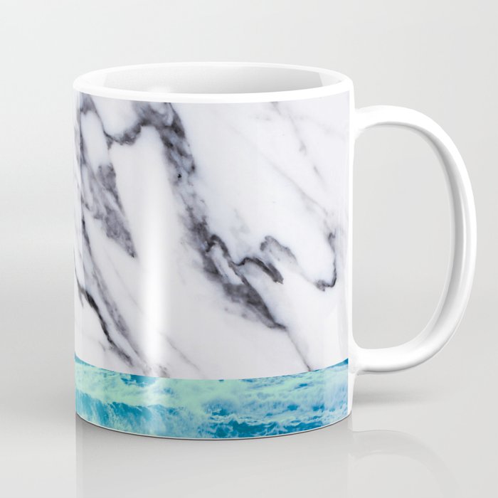 Marble Ocean iPhone Case and Throw Pillow Design Coffee Mug