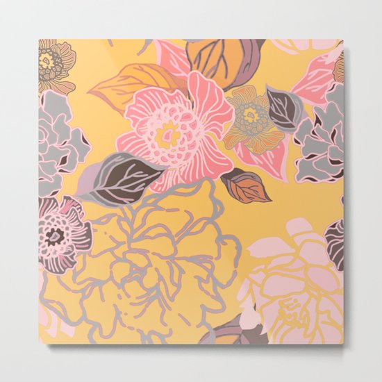 Jungle Blossoms Metal Print