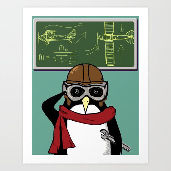 Little Penguin, Big Plans Art Print