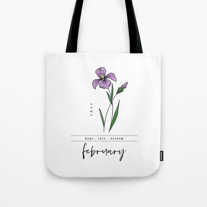 February Birth Flower | Iris Tote Bag