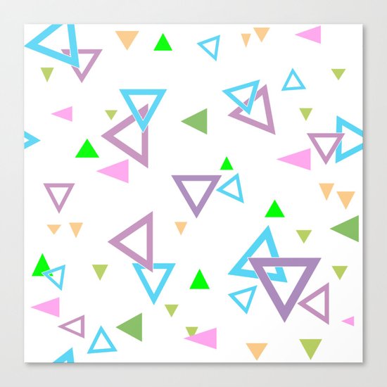 Abstract triangles pattern with triangular Canvas Print