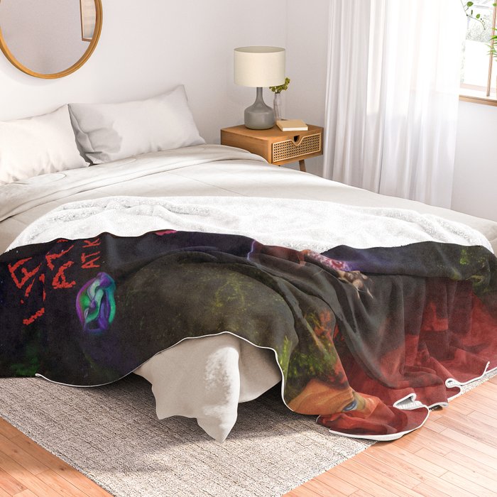 trip trippie at night redd 2021 masaug Throw Blanket by robertranda Society6