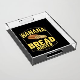 Banana Bread Recipe Chocolate Chip Nuts Vegan Acrylic Tray
