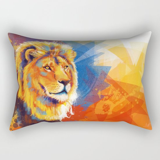 Majesty - Lion portrait Rectangular Pillow