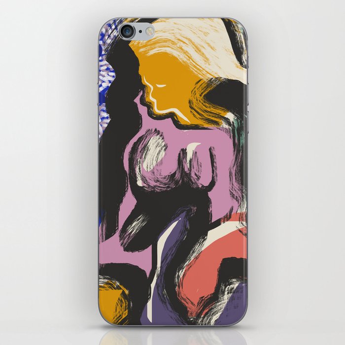 Painted nude abstraction iPhone Skin