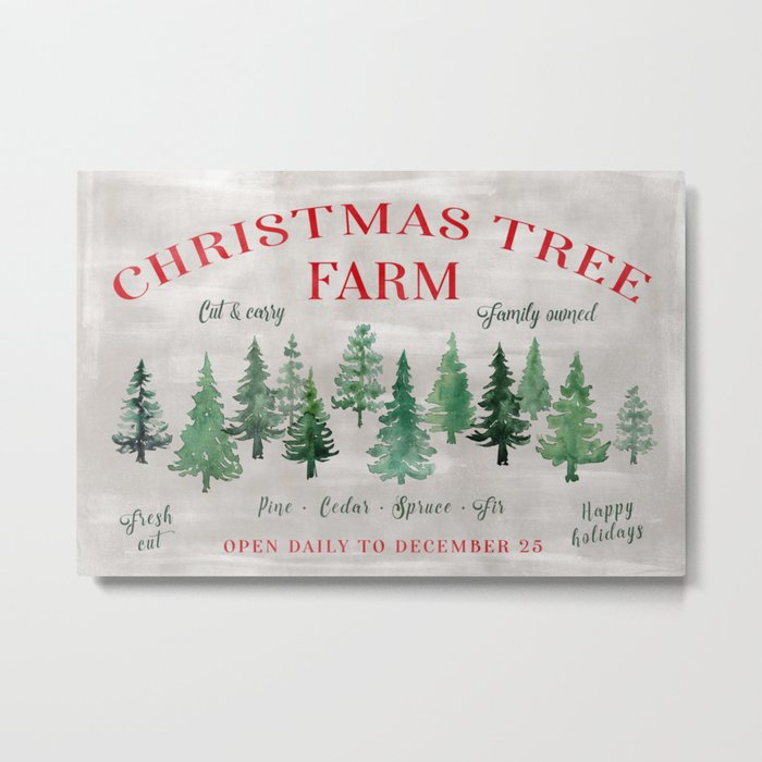 Christmas tree farm sign Metal Print