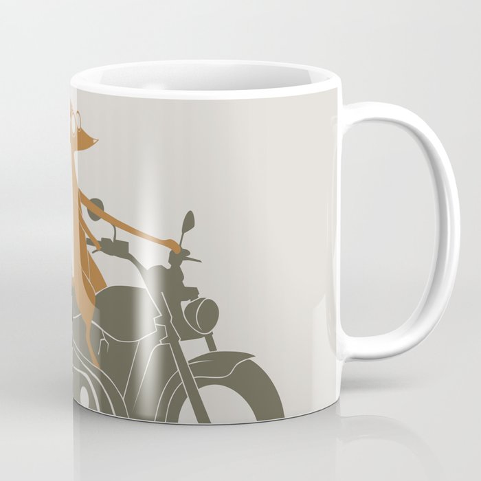 Fox & Cat_Summer_pop-art_motorcycle rider sidecar_104_04_14 Coffee Mug