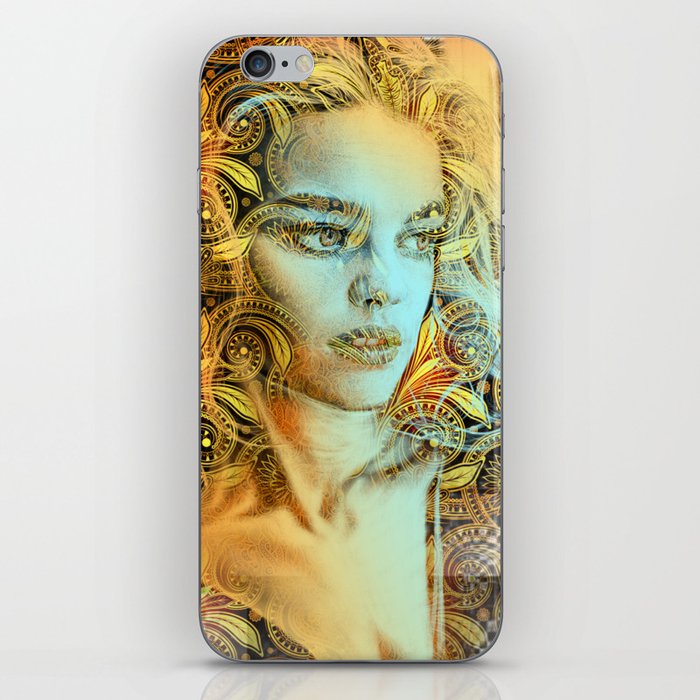 Golden Lady iPhone Skin