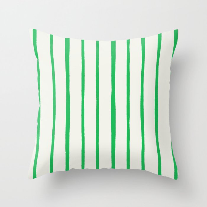 Linear wave_petite_varigated_green playlist Throw Pillow