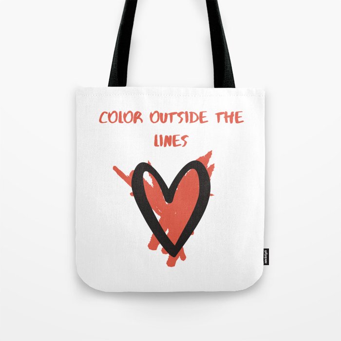 Color Outside The Lines Design Tote Bag