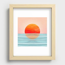 Minimalist Sunset III / Abstract Landscape Recessed Framed Print