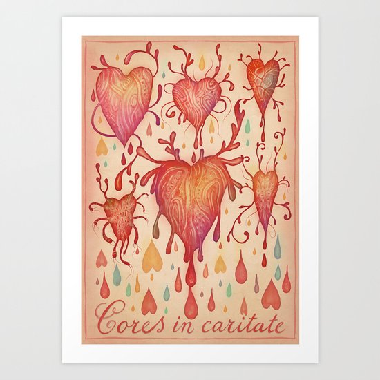 Hearts in Love Art Print