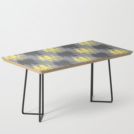 Abstract Painting Gray Grey Yellow Coffee Table