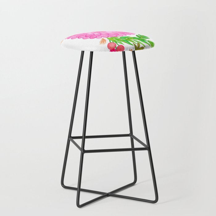 flowers and fruits Bar Stool