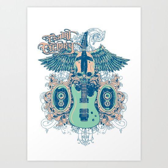 Guitar Art Print
