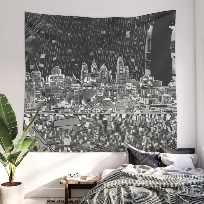 louisville city skyline 3 Comforter by Bekim ART