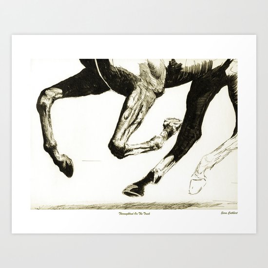 Thoroughbred on the Track Art Print