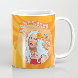 Hummingbird Girl with Orange Swirls Coffee Mug