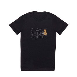 clay cats coffee naughty kitty T Shirt