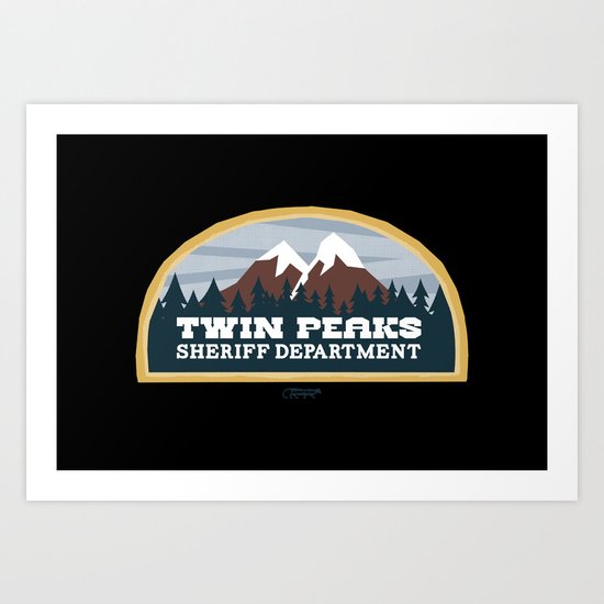 Twin Peaks Sheriff Department (Redux) Art Print