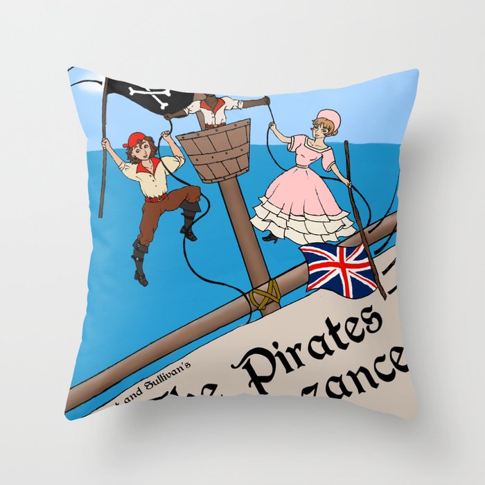 Pirates of Penzance Poster Throw Pillow