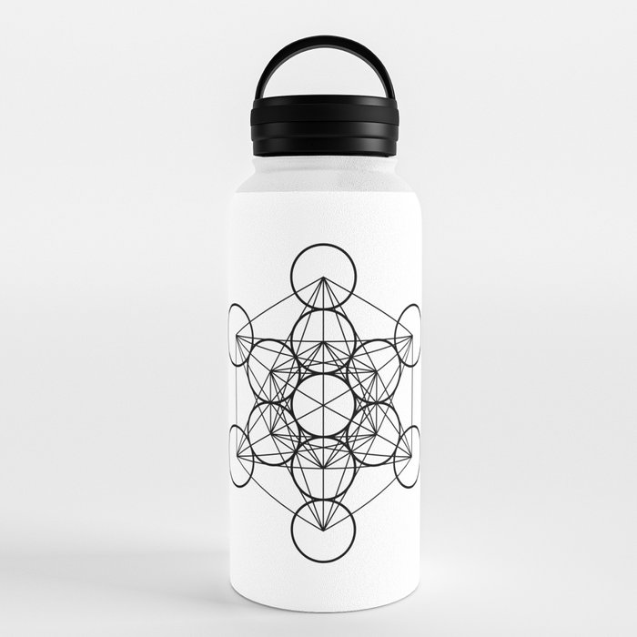 Sacred Geometry Engraved Stainless Steel Water Bottles, Reusable