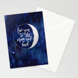 Love You to the Moon and Back Stationery Card