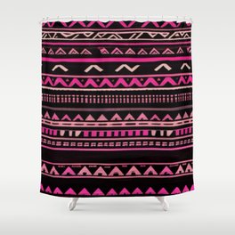 Black and Pink 065 Shower Curtain