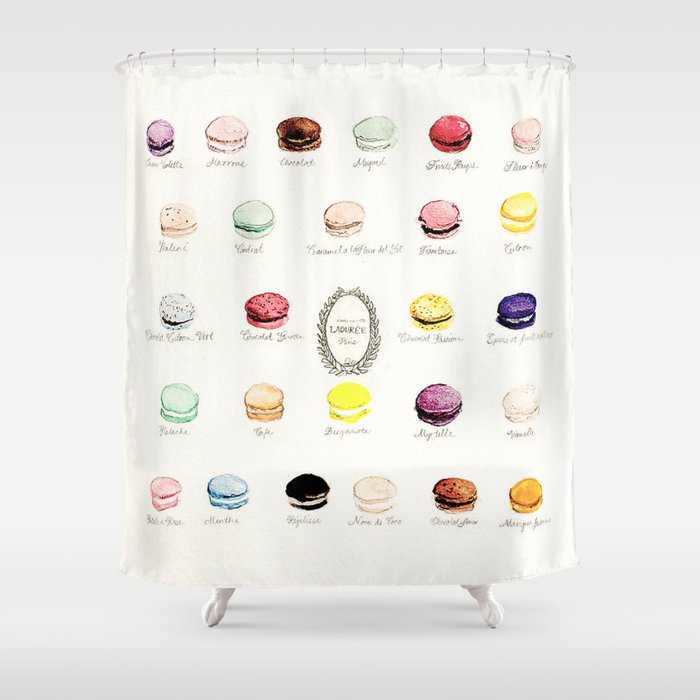 laduree macaron menu Shower Curtain